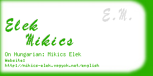 elek mikics business card